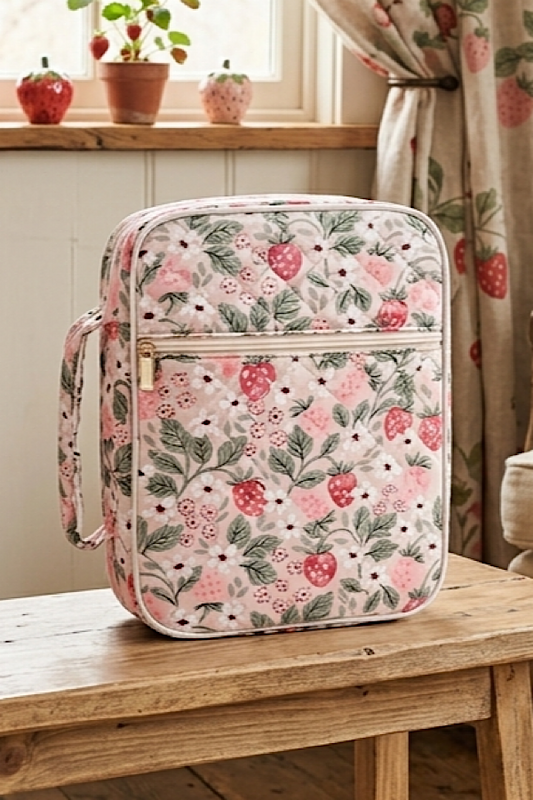 Eden Strawberry Pring Zipper Bible Cover PREORDER