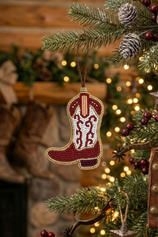 The Rhinestone Rodeo Beaded Ornament PREORDER