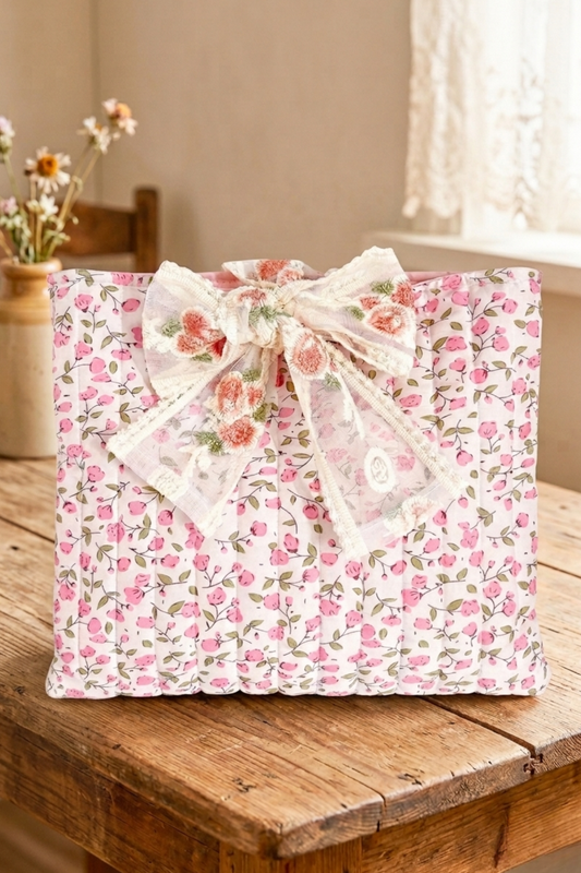 Catherine Pink Floral Tie Bible Cover PREORDER