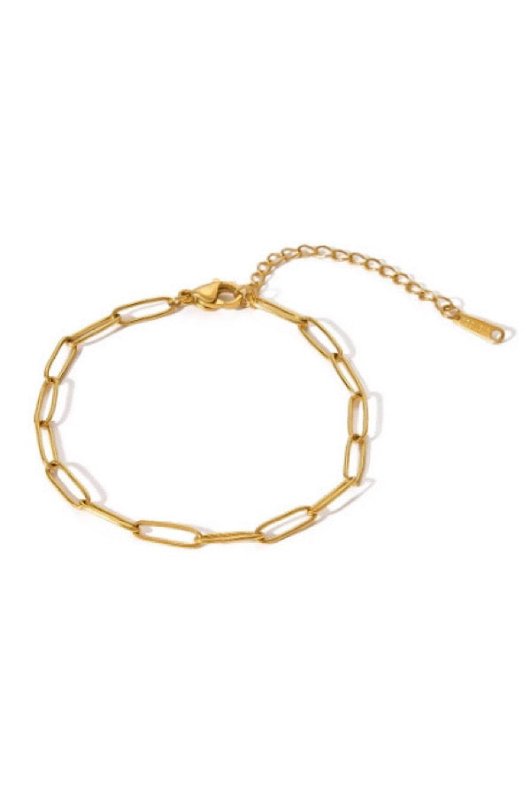 Paper Clip Gold Bracelet