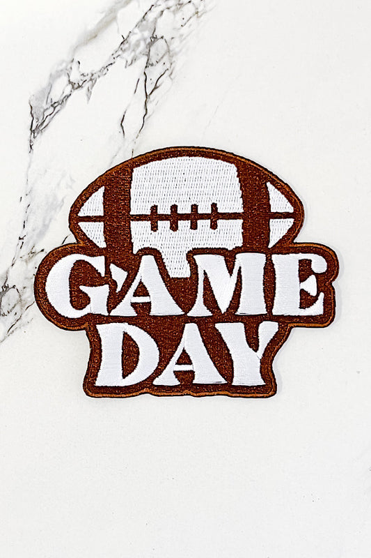 Brown Game Day Embroidered Patch