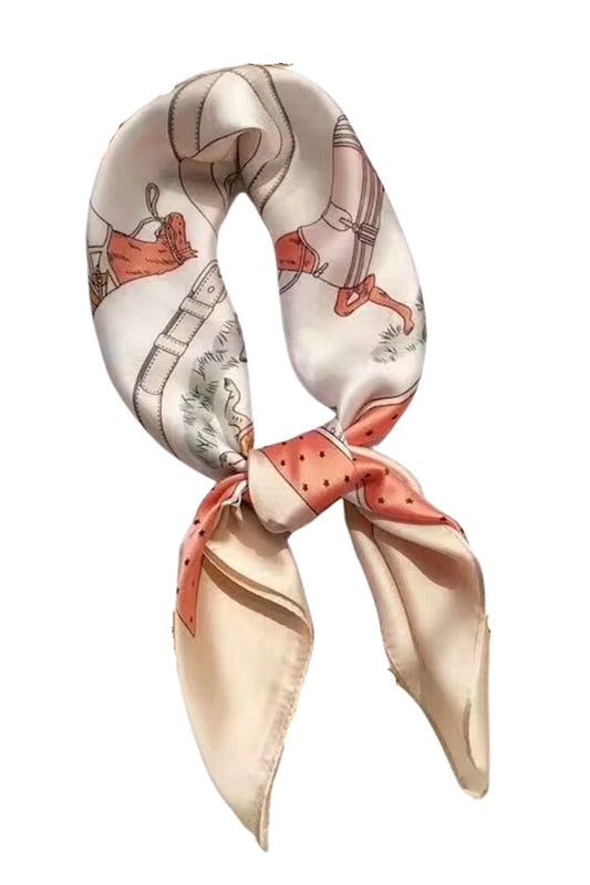 Pink Equestrian Satin Scarf