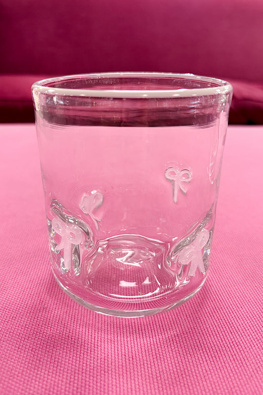 PREORDER Light Pink Bow Drinking Glass