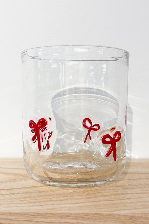 PREORDER Red Bow Drinking Glass
