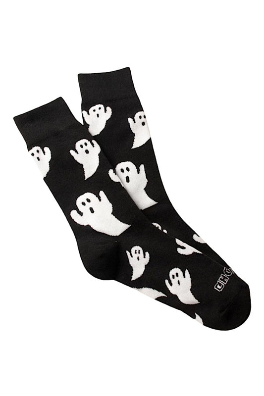 Black Halloween Ghost Socks