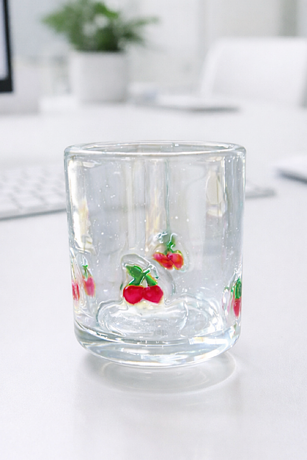 PREORDER Cherry Clear Drinking Glass