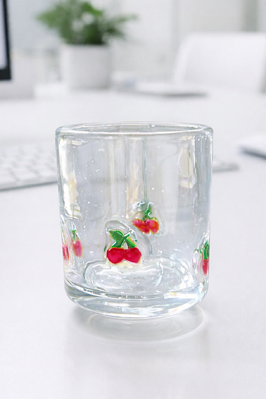 PREORDER Cherry Clear Drinking Glass