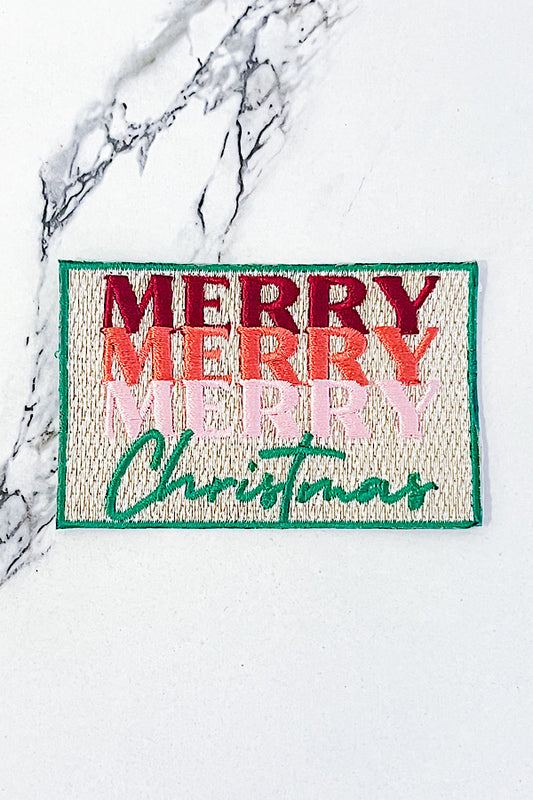 Merry Merry Merry Embroidered Patch