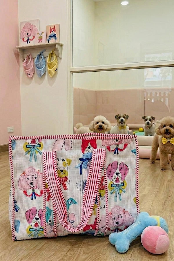 PREORDER Pups in Bows Tote Bag