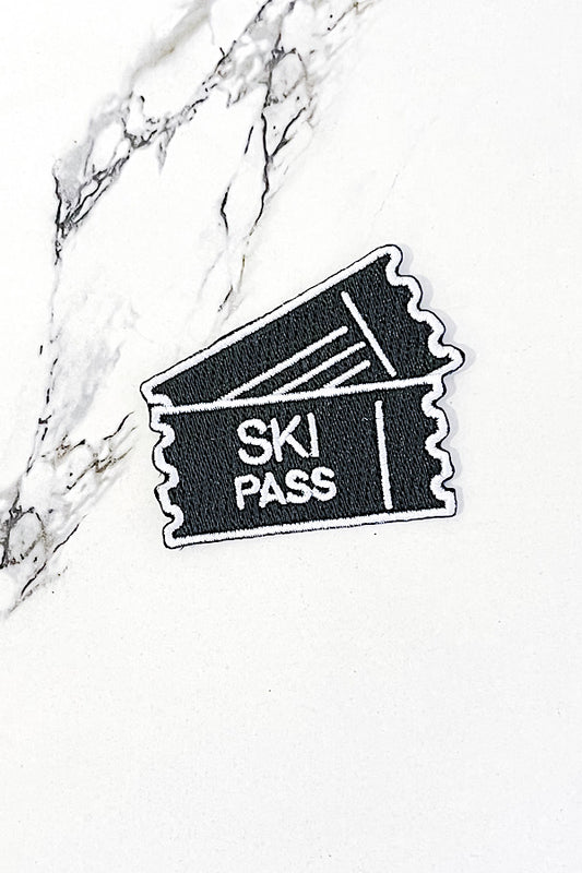 Ski Pass Embroidered Patch