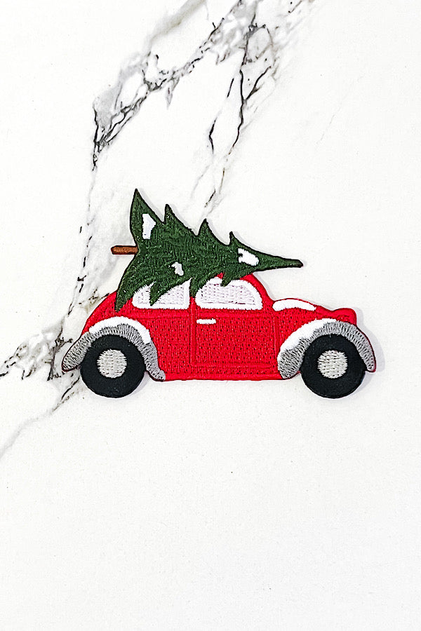 Tree on Car Embroidered Patch