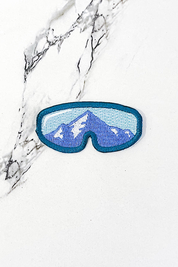 Ski Goggles Embroidered Patch