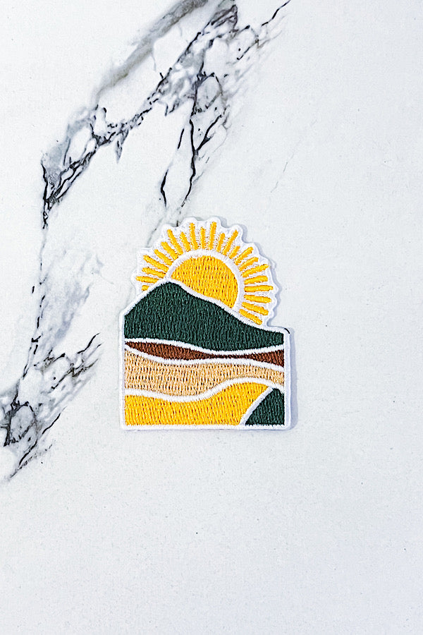 Sunrise on Slopes Embroidered Patch