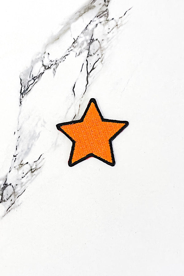 Orange Star Embroidered Patch