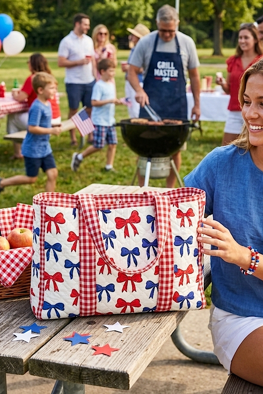 PREORDER All American Bow Print Tote Bag