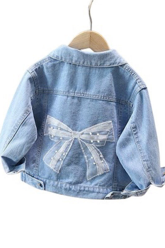 PREORDER Kids Bow Denim Jacket