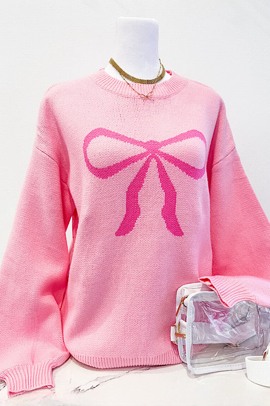 Ella Pink Bow Sweater