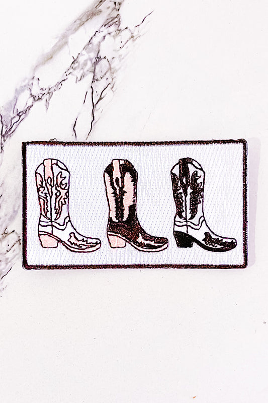 Three Boots Embroidered Patch