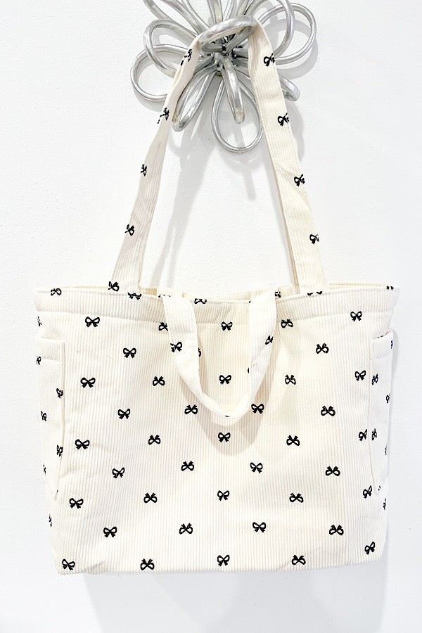 Brittany Bow Print Tote Bag