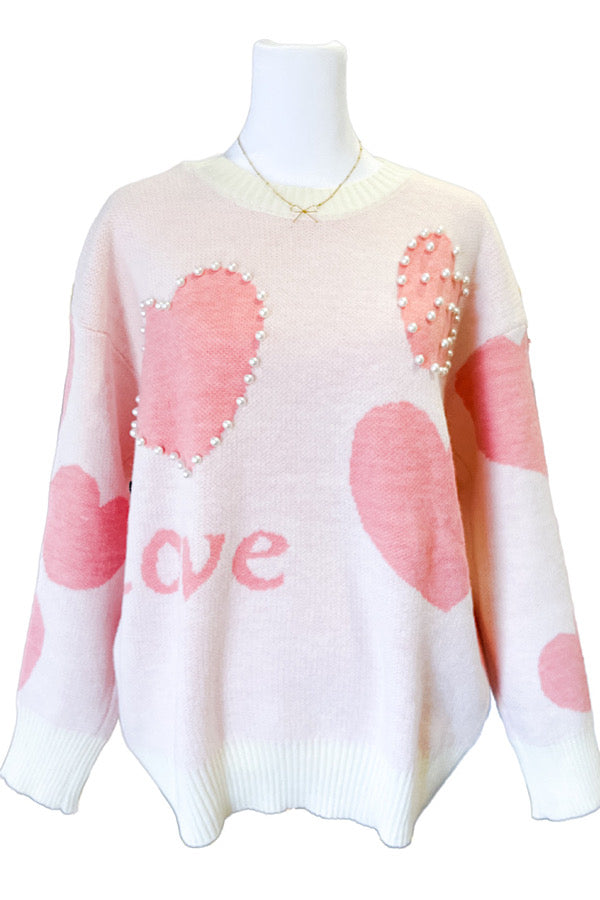 PREORDER Love Pearl Heart Sweater