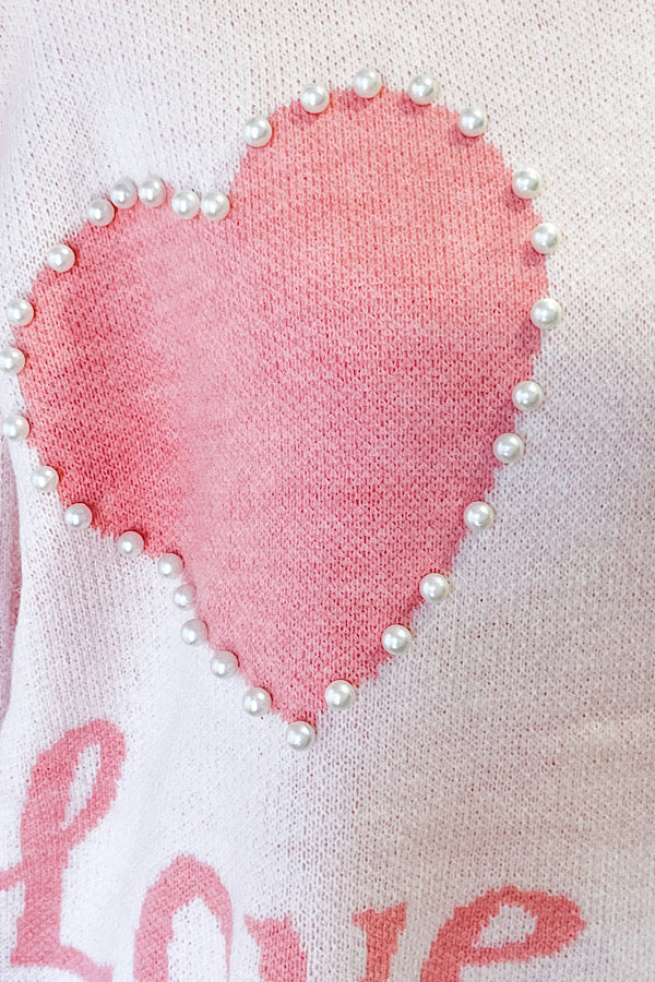 PREORDER Love Pearl Heart Sweater