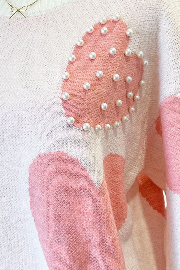 PREORDER Love Pearl Heart Sweater