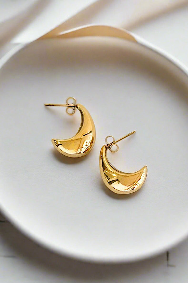 Natural Elements Gold Teardrop Earrings