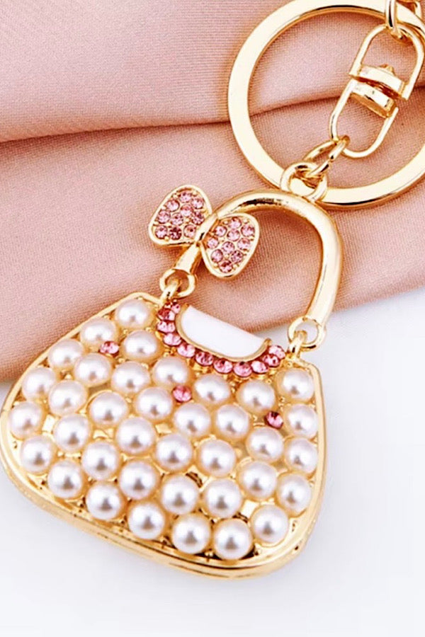 PREORDER Gold Pearl Handbag Purse Charm