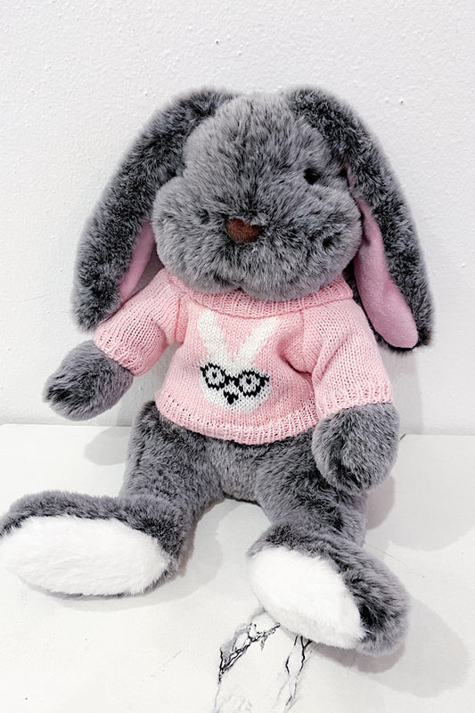 Smarty Pants Plush Gray Bunny