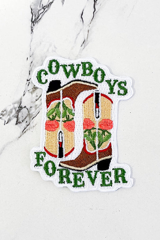 Western Hues Cowboys Forever Embroidered Patch