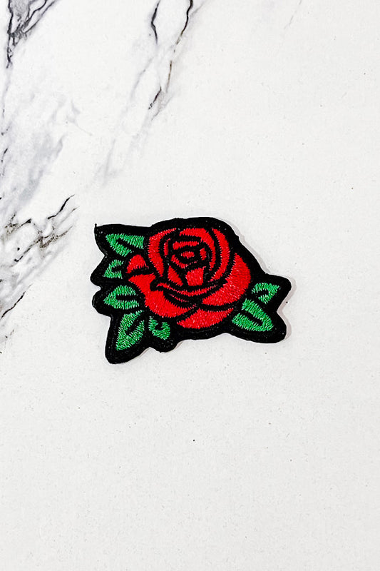 Rose Embroidered Patch