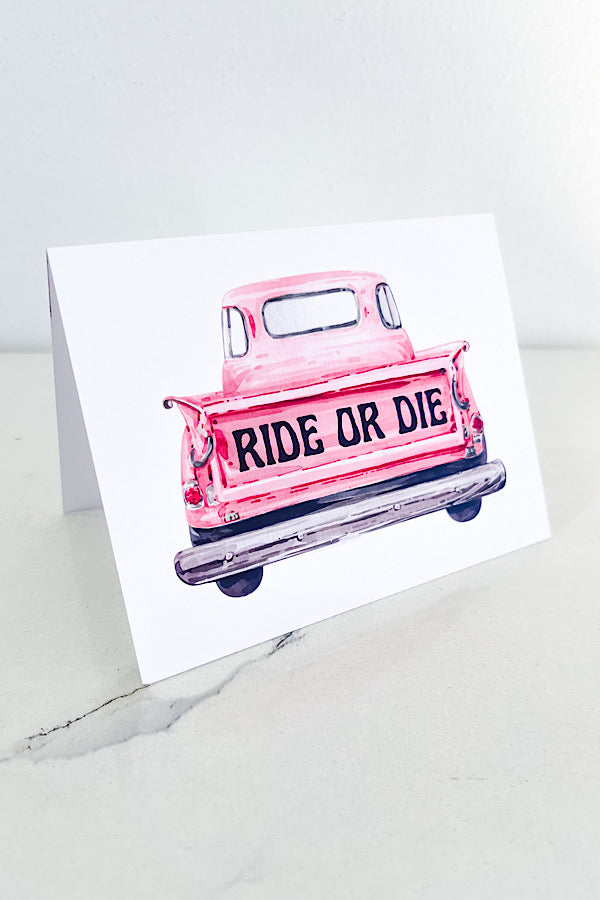 Ride or Die Blank Notecard