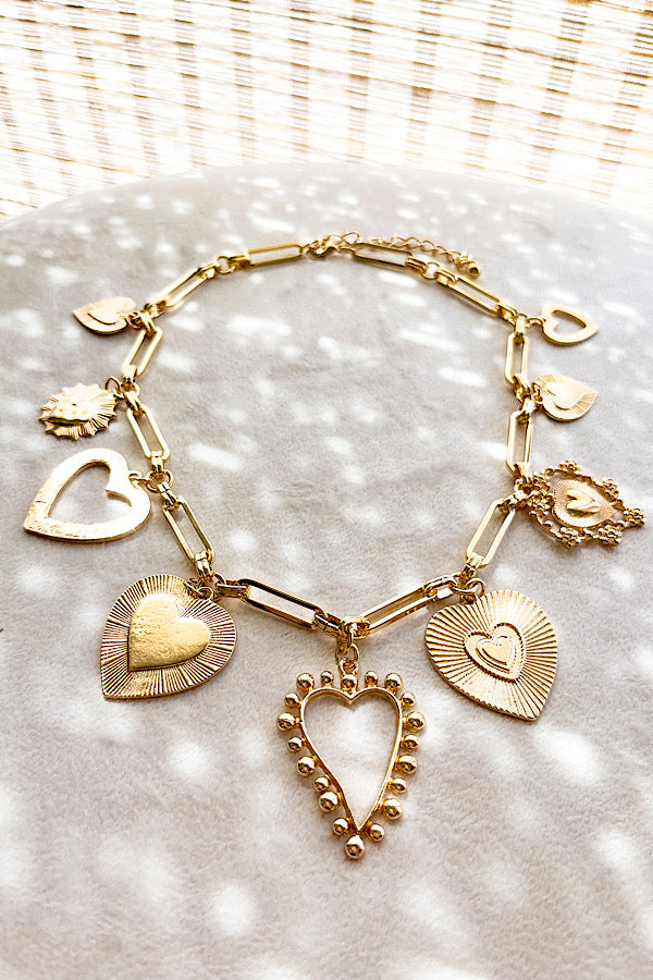 PREORDER Casey Gold Charm Necklace