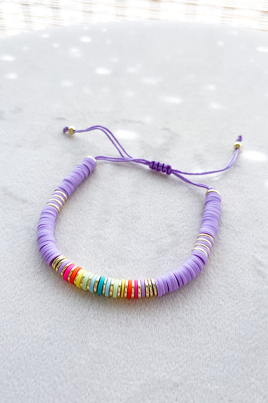 Lainey Lavender Colorful Beaded Bracelet