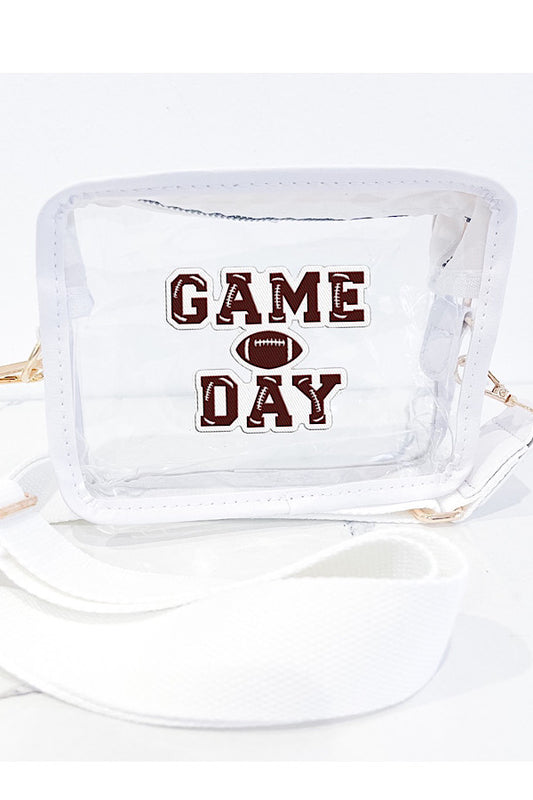 Brown Game Day White Clear Bag