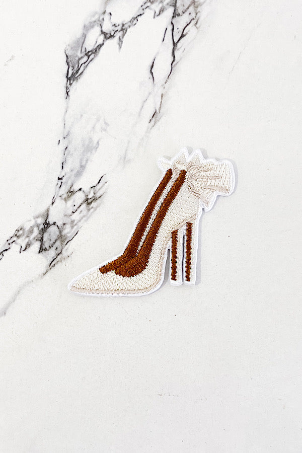 Ivory Heels Embroidered Patch