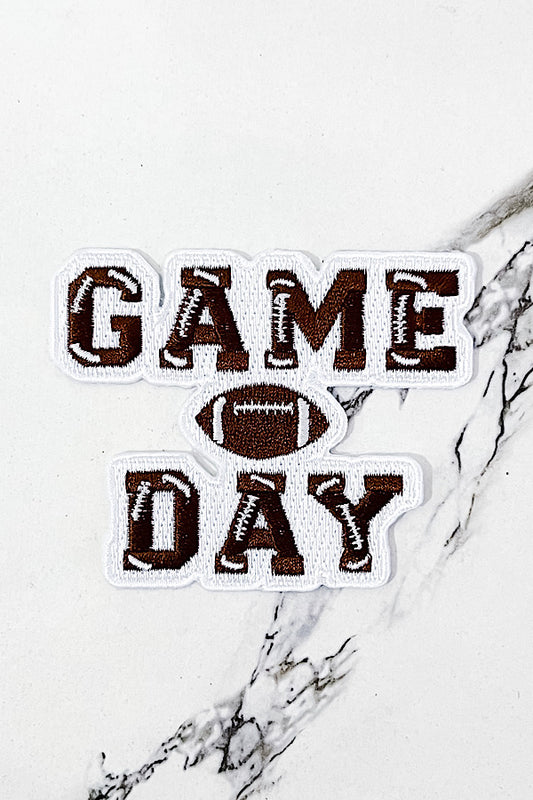 Brown Game Day Embroidered Patch