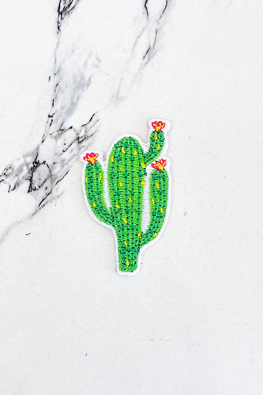 Cactus Flower Embroidered Patch