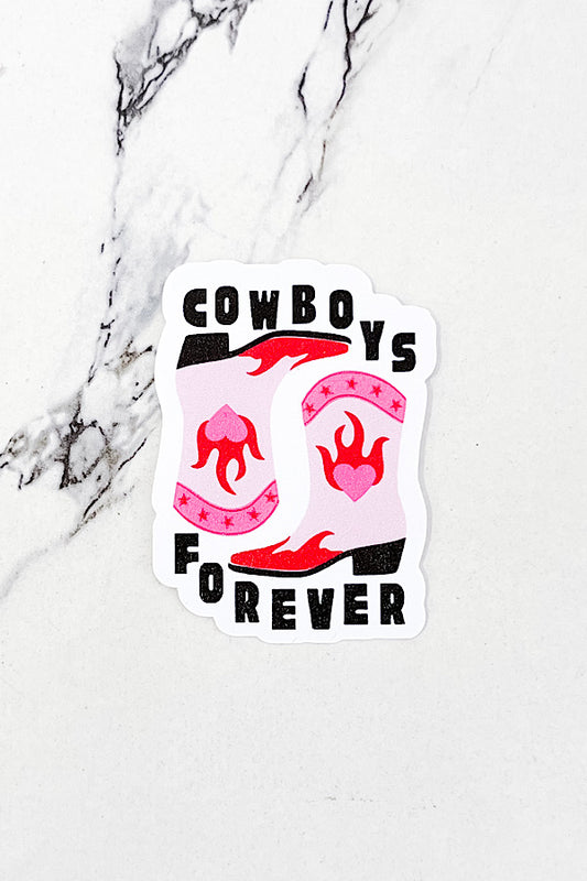 Pink Black Cowboys Forever Sticker