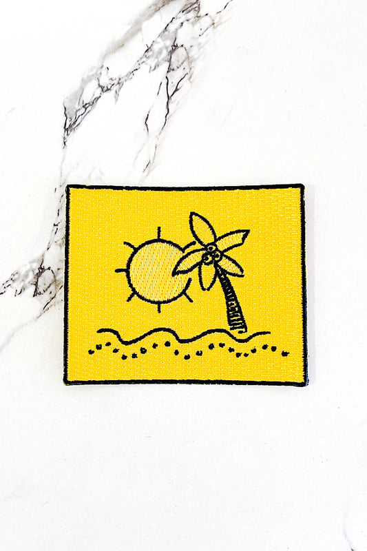 Beach Scene Embroidered Patch