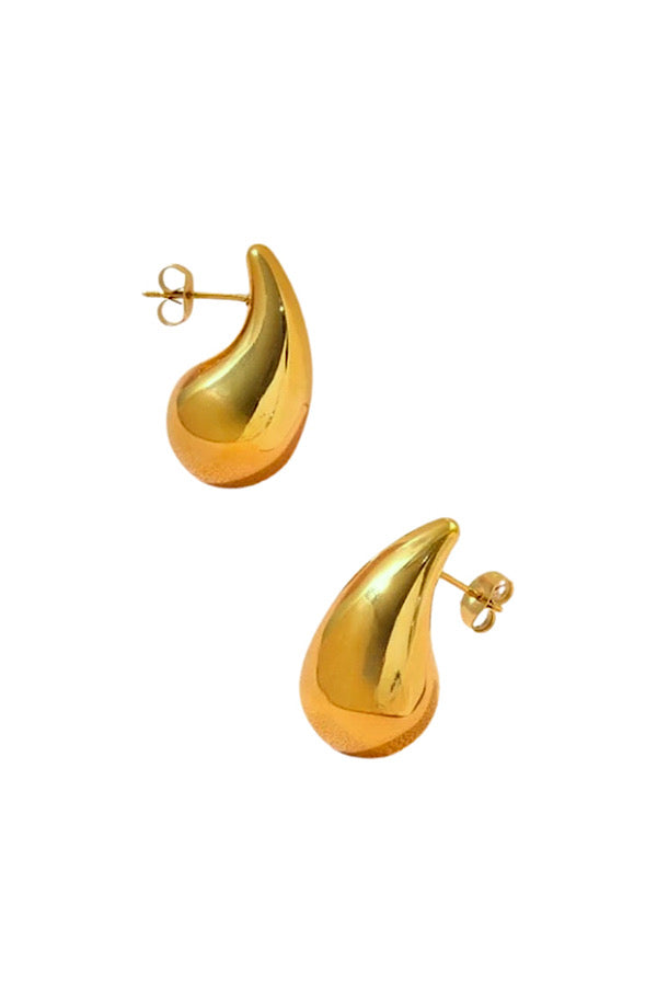 Natural Elements Gold Teardrop Earrings