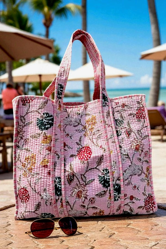PREORDER Lochlan Pink Floral Tote Bag