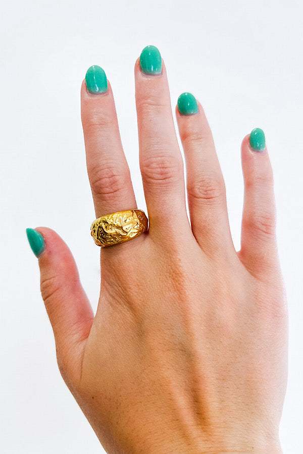 Natural Elements Gold Chunky Meteor Ring