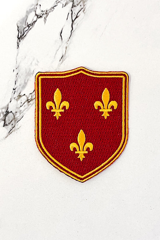 Fleur De Lis Crest Embroidered Patch