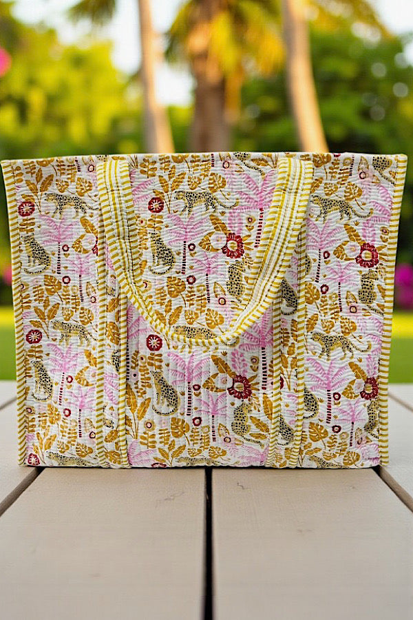 PREORDER Jasmine Cheetah Floral Tote Bag