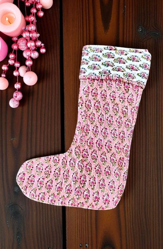 PREORDER Holly Pink Floral Stocking