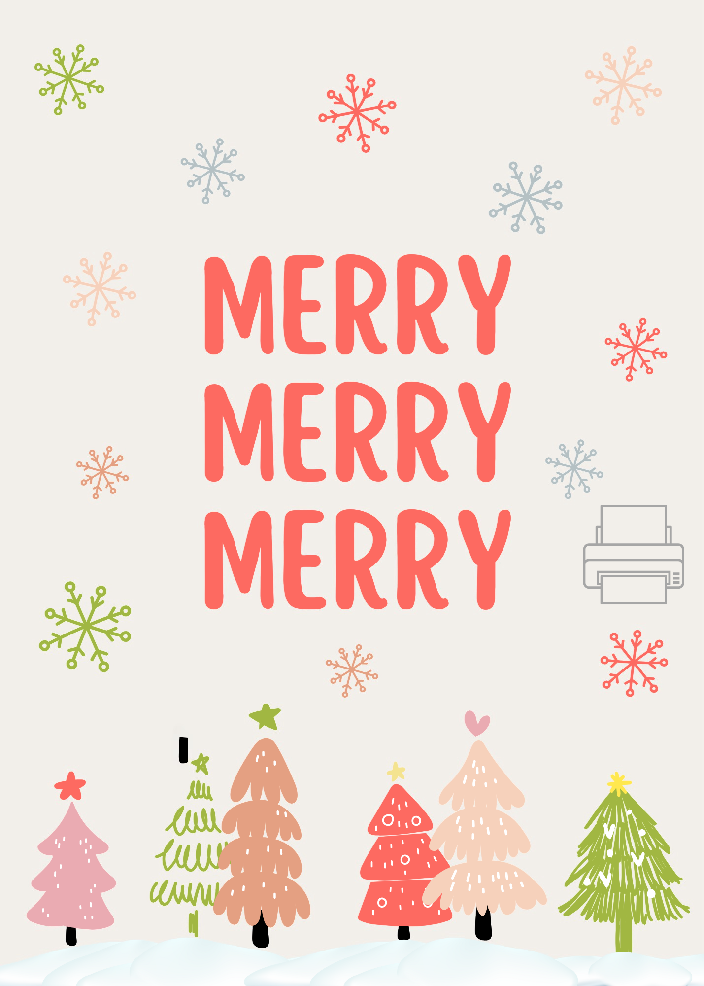 Merry Merry Merry Print 5 x 7