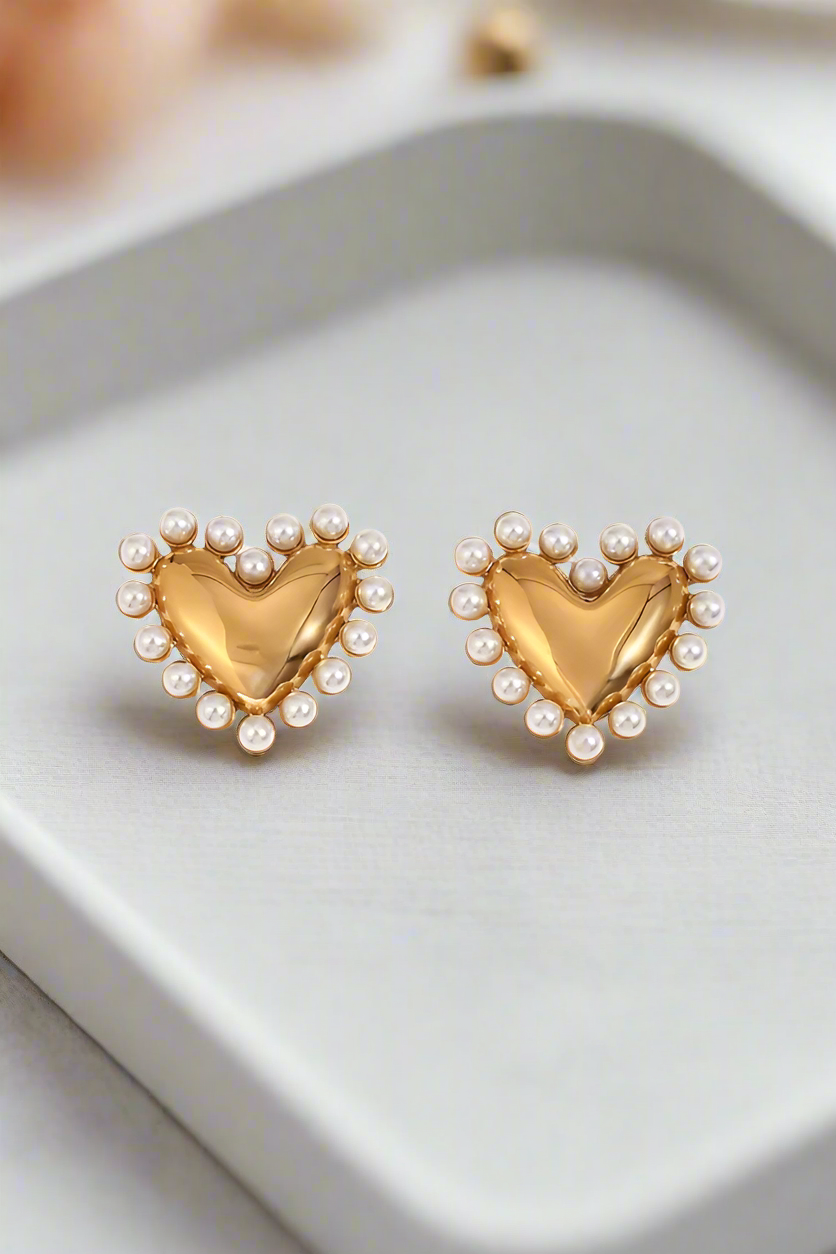 PREORDER Piper Gold Heart Earrings