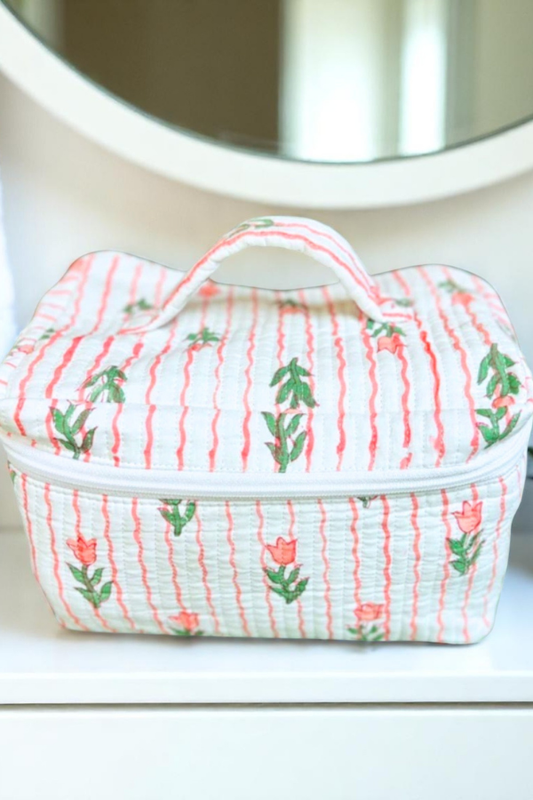 Savannah Floral Print Makeup Bag