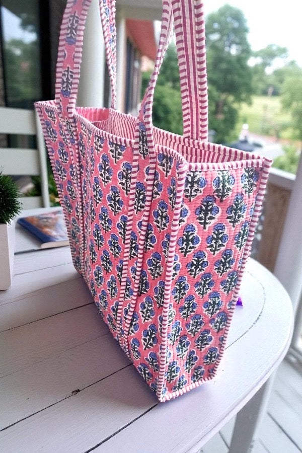 PREORDER Annabelle Pink Floral Tote Bag